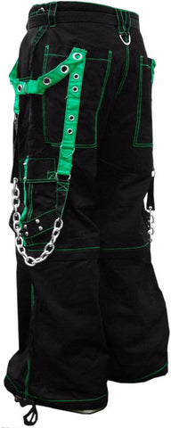 Tripp NYC "Fallout" Bondage Pants (Black / Green)