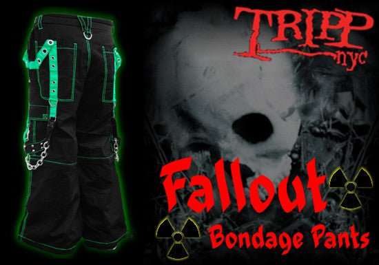Tripp Darkstreet NYC -  "Fallout" Bondage Pants (Black / Green)