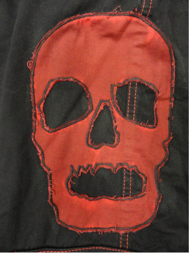 Tripp Darkstreet NYC -  "Ghost Skull" Bondage Pants (Black / Red)
