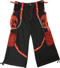 Tripp NYC "Ghost Skull" Bondage Pants (Black / Red)