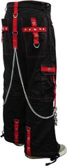 Tripp NYC "The Hands of Time" Bondage Pants (Black/Red)