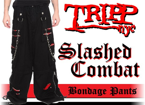 Tripp Darkstreet NYC -  "Slashed Combat" Bondage Pants