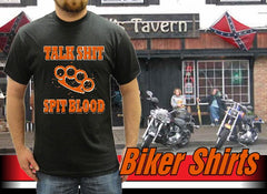 Biker Shirts - "Talk Shit Spit Blood" Biker Shirt