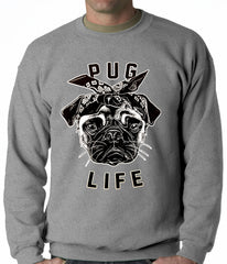 Tupug Pug Life Adult Crewneck