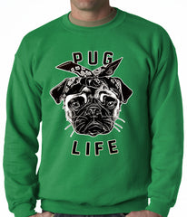 Tupug Pug Life Adult Crewneck