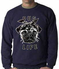 Tupug Pug Life Adult Crewneck