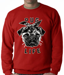 Tupug Pug Life Adult Crewneck