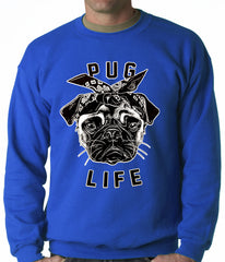 Tupug Pug Life Adult Crewneck