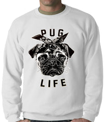 Tupug Pug Life Adult Crewneck