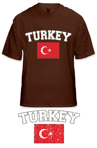 Turkey Vintage Flag International Mens T-Shirt