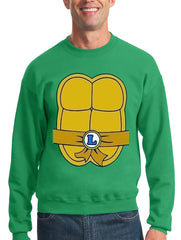 Turtle Costume with Letter Buckle Crewneck Sweatshirt