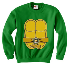 Turtle Costume with Letter Buckle Crewneck Sweatshirt