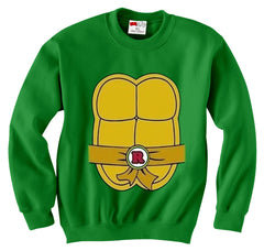 Turtle Costume with Letter Buckle Crewneck Sweatshirt