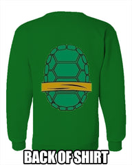 Turtle Costume with Letter Buckle Crewneck Sweatshirt