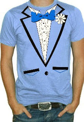 Men's Light Blue Tuxedo Shirt