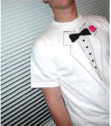 Tuxedo Shirt - Men's White Tuxedo Tee Shirt