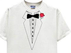 Tuxedo Shirt - Men's White Tuxedo Tee Shirt