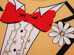 Tuxedo Shirt - Men's Yellow Tuxedo T-Shirt With Ruffles