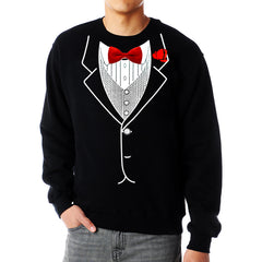 Tuxedo SweatShirt - Mens All Occasion Formal Tuxedo Crew Neck Sweat Shirt