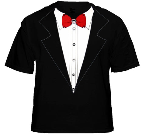 Tuxedo T-Shirts - Skull & Crossbones Gothic Tuxedo T-Shirt