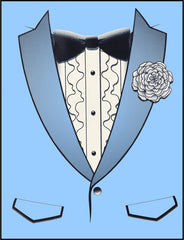 Tuxedo Tees - Retro Ruffled Tuxedo T-Shirt
