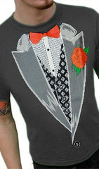 Tuxedo TShirts Deluxe Showman's Tuxedo T-Shirt with Vest & Bowtie