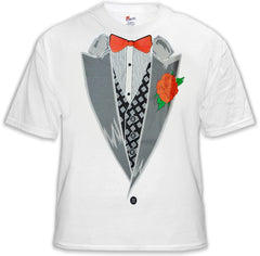 Tuxedo TShirts Deluxe Showman's Tuxedo T-Shirt with Vest & Bowtie