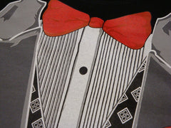 Tuxedo TShirts -Deluxe Showman's Tuxedo T-Shirt with Vest & Bowtie (Black)
