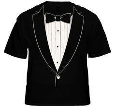 Tuxedo TShirts - Kids "Classic Black Tie" Tuxedo T-Shirt (Black)
