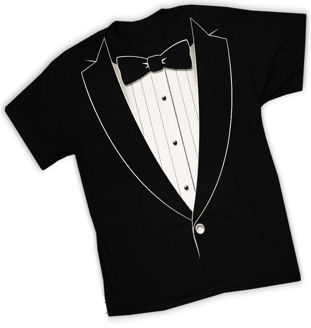 Tuxedo TShirts - Kids "Classic Black Tie" Tuxedo T-Shirt (Black)