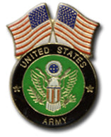 U.S. Army And Flags Lapel Pin