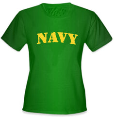 U.S Navy Military Girl's T-Shirt (Yellow)