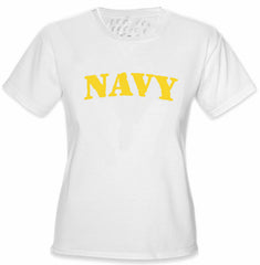U.S Navy Military Girl's T-Shirt (Yellow)