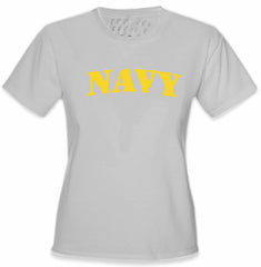 U.S Navy Military Girl's T-Shirt (Yellow)