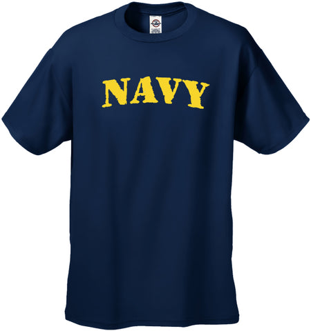 TREASURE YELLOW GOODS Tシャツ NAVY MD U.S Navy Military Men's T-Shirt (Yellow) – Bewild