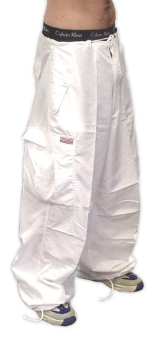 UFO Cotton Parachute Pants (White)