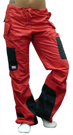 UFO Girls Hipster Two Tone Dance Pants (Red / Black)