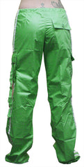 UFO Girls Striped Racer Hipster Pants  (Green/White)