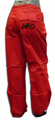 UFO Girly Basic UFO Embroidered Flat Pocket Pants (Red)