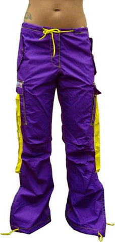 UFO Girly Hipster Pants With Expandable Bottom (Purple / Yellow)