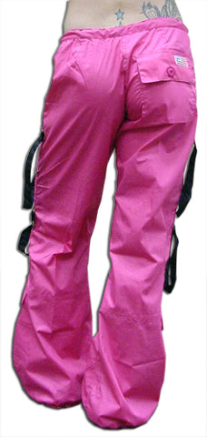 UFO Strappy Hipster Girls Pants (Hot Pink/Black)