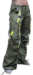 UFO Strappy Hipster Girls Pants (Olive/Yellow Camo)