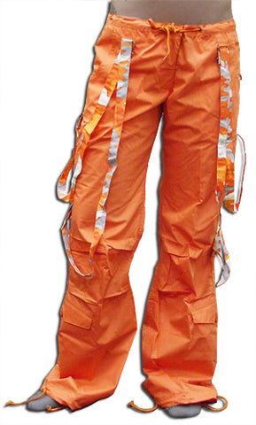 UFO Strappy Hipster Girls Pants (Orange/Orange Camo)