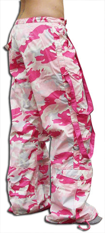 UFO Strappy Hipster Girls Pants (Pink Camo/Pink)