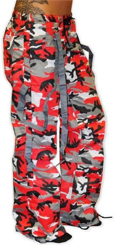 UFO Strappy Hipster Girls Pants (Red Camo/Charcoal Grey)