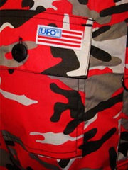UFO Strappy Hipster Girls Pants (Red Camo/Charcoal Grey)
