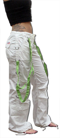 UFO Strappy Hipster Girls Pants (White/Green)