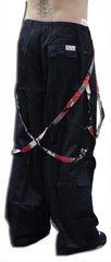 UFO Unisex Basic Strappy Pants (Black/Red Camo)