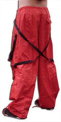 UFO Unisex Basic Strappy Pants (Red/Black)