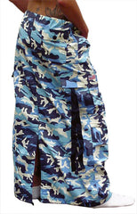 Ufo Utility Cargo Skirt  (Blue Camo)